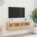 Mobile TV Parete Rovere Sonoma 100x30x30cm in Legno Multistrato