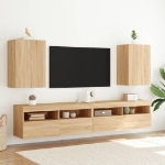 Mobili TV Muro 2pz Rovere Sonoma 40,5x30x60cm Legno Multistrato