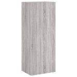 Mobile TV Parete Grigio Sonoma 40,5x30x102 cm Legno Multistrato