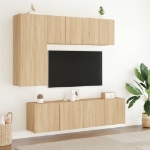 Mobili TV a Parete 2pz Rovere Sonoma 60x30x41 cm