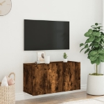 Mobile TV a Parete Rovere Fumo 80x30x41 cm