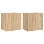 Mobili TV Muro 2pz Rovere Sonoma 40,5x30x40cm Legno Multistrato