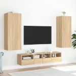 Mobili TV a Muro 5pz Rovere Sonoma in Legno Multistrato