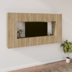 Set Mobili Porta TV 8pz Rovere Sonoma in Legno Multistrato