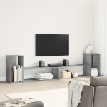 Mobili TV Muro 2pz Grigio Cemento 100x30x50cm Legno Multistrato