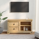 Mobile Porta TV Corona 100x40x52 cm in Legno Massello di Pino