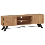 Mobile Porta TV 140x30x45 cm in Legno Massello di Acacia