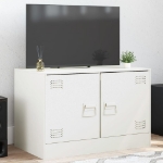 Mobile Porta TV Bianco 67x39x44 cm in Acciaio