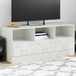 Mobile Porta TV Bianco 99x39x44 cm in Acciaio