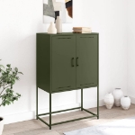 Mobile TV Verde Oliva 68x39x60,5 cm in Acciaio