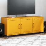 Mobile TV Giallo Senape 100,5x39x43,5 cm in Acciaio