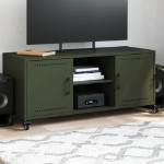 Mobile TV Verde Oliva 100,5x39x43,5 cm in Acciaio