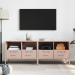 Mobili TV 2pz Rosa 68x39x50,5 cm in Acciaio