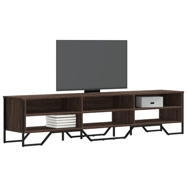 Mobile Porta TV Rovere Marrone 180x34x41cm in Legno Multistrato