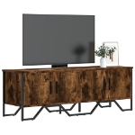 Mobile Porta TV Rovere Fumo 122x34x41 cm in Legno Multistrato