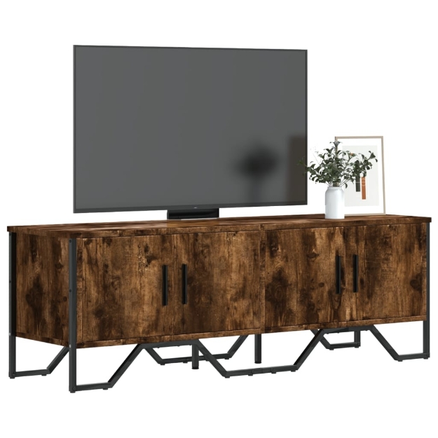 Mobile Porta TV Rovere Fumo 122x34x41 cm in Legno Multistrato