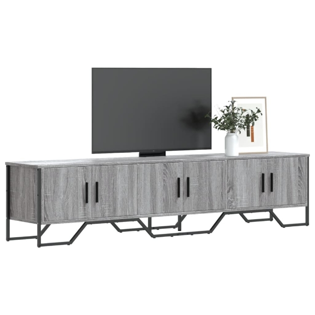 Mobile Porta TV Grigio Sonoma 180x34x41cm in Legno Multistrato