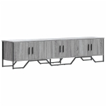 Mobile Porta TV Grigio Sonoma 180x34x41cm in Legno Multistrato