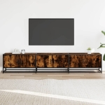 Mobile TV Rovere Fumo 210x35x41 cm in Truciolato