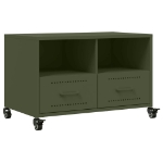 Mobile TV Verde Oliva 68x39x43,5 cm in Acciaio