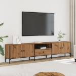 Mobile TV Cassetto Rovere Artigianale 200x25x44cm in Truciolato