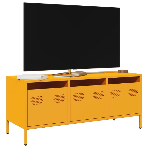 Mobile TV Giallo Senape 101,5x39x43,5 cm in Acciaio