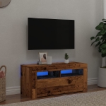 Mobile Porta TV con LED Legno Antico 90x35x40 cm Multistrato