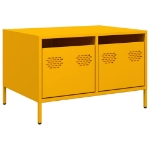 Mobile TV Giallo Senape 68x50x43,5 cm Acciaio Laminato a Freddo