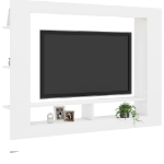 Mobile Porta TV Bianco 152x22x113 cm in Legno Multistrato