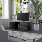 Mobile Porta TV Grigio 80x34x36 cm in Legno Multistrato