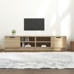 Mobili TV 2 pz Rovere Sonoma 80x35x36,5 cm in Legno Multistrato