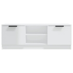 Mobile Porta TV Bianco Lucido 102x35x36,5 cm Legno Multistrato