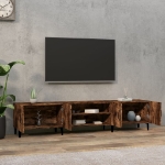 Mobile TV Rovere Fumo 180x31,5x40 cm in Legno Multistrato