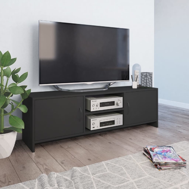 Mobile Porta TV Grigio 120x30x37,5 cm in Legno Multistrato