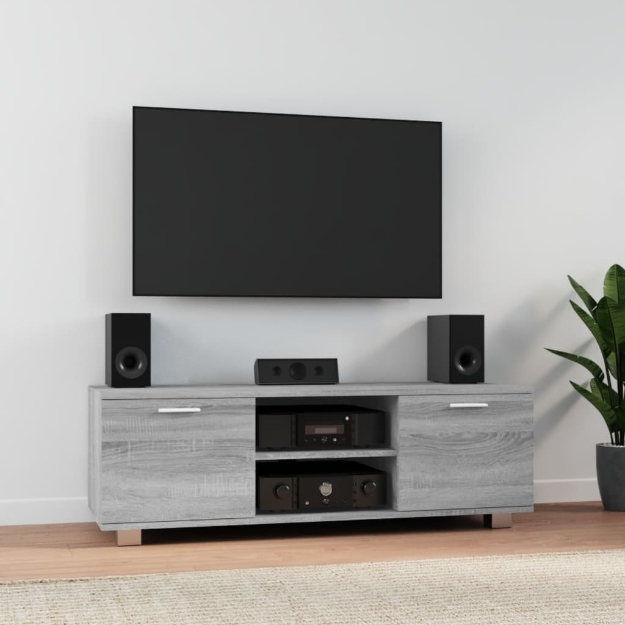 Mobile TV Grigio Sonoma 120x40,5x35 cm in Legno Multistrato