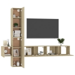 Set di Mobili Porta TV 5 pz Rovere Sonoma in Legno Multistrato