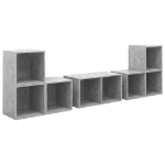 Set Mobile TV 6 pz Grigio Cemento in Legno Multistrato