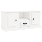 Mobile Porta TV Bianco 100x35,5x45 cm in Legno Multistrato