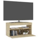 Mobile Porta TV con Luci LED Rovere Sonoma 60x35x40 cm