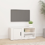 Mobile Porta TV Bianco 80x31,5x36 cm in Legno Multistrato