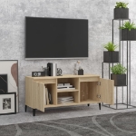 Mobile TV con Gambe in Metallo Rovere Sonoma 103,5x35x50 cm