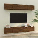 Mobili Porta TV a Parete 4 pz Rovere Marrone 100x30x30 cm