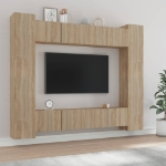 Set Mobili Porta TV 8pz Rovere Sonoma in Legno Multistrato