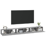 Set Mobili Porta TV 3 pz Grigio Sonoma in Legno Multistrato