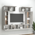 Set di Mobili Porta TV 6 pz Grigio Cemento in Legno Multistrato