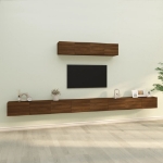 Set Mobili Porta TV 6 pz Rovere Marrone in Legno Multistrato