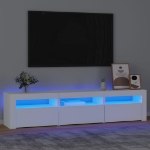 Mobile Porta TV con Luci LED Bianco 180x35x40 cm