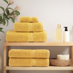 Asciugamani da Bagno SOLUND 10 pz Oro 100x150cm 600gsm