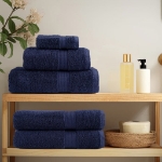 Asciugamani da Bagno SOLUND 2 pz Blu Navy 100x150cm 600gsm