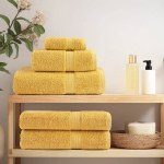 Asciugamani da Bagno SOLUND 2 pz Oro 100x150 cm 600gsm